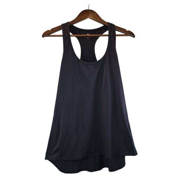 Athleta Navy Blue Scoop Fitness Running Tank Large - Picture 1 of 6